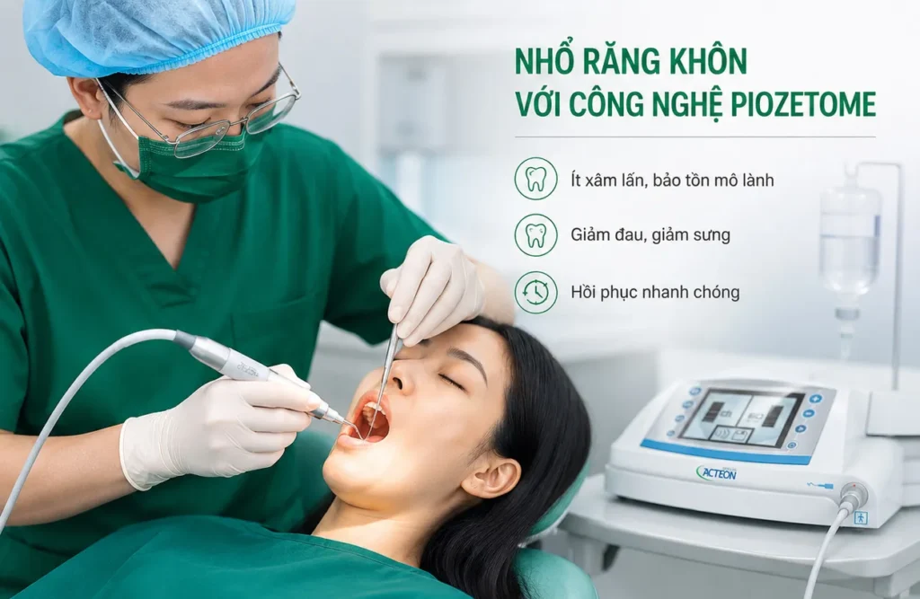 Nhổ răng khôn không đau với công nghệ prf