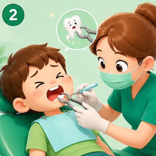 Quy trình nhổ răng sữa