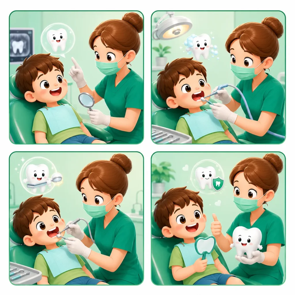 Quy trình trám răng sữa