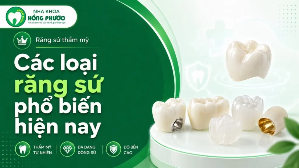 Các loại răng sứ phổ biến hiện nay