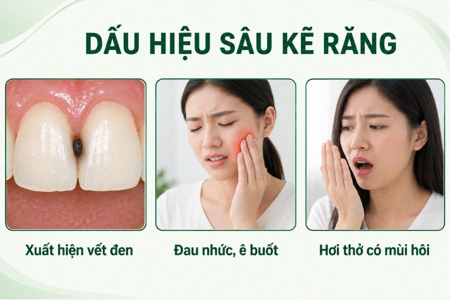 Dấu hiệu sâu kẽ răng