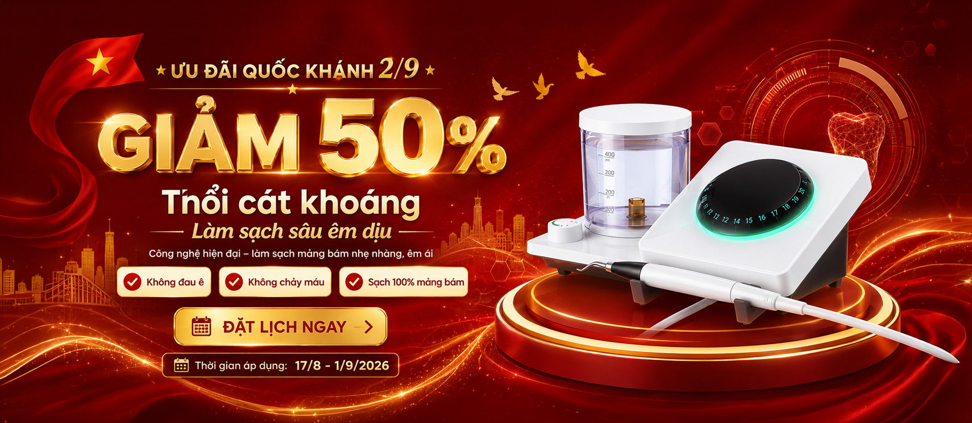 Ưu đãi nhân dịp lễ 2 tháng 9 tại nha khoa Hồng Phước