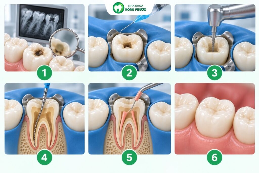  Quy trình chữa tủy răng tại Nha khoa Hồng Phước